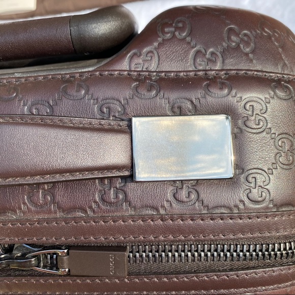 EXTRA PICS Gucci Leather Rolling Suitcase Luggage - Picture 4 of 8